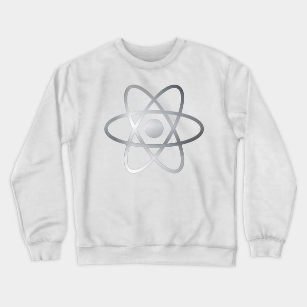 Simple Silver Metal Atom Crewneck Sweatshirt by sciencenotes